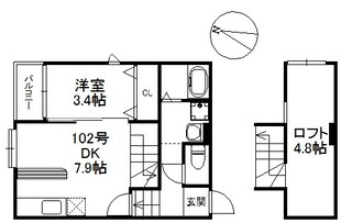 ラフィーナ次郎丸の物件間取画像